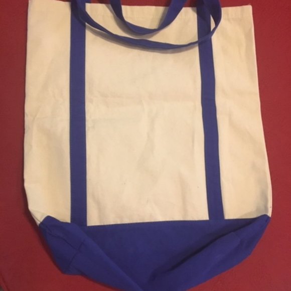 "A & A" Initialed Nautical Personalized Canvas Tote Travel Beach Shopping Bag - Picture 2 of 10